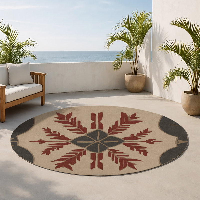 Tapis intérieur et extérieur Palace Pathway, Rond 5 pi