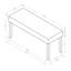 Banc de salle à manger rembourré gris clair 1pc