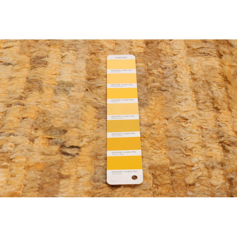 Tapis orange Finest Peshawar Ziegler 9 pi 10 po x 9 pi 10 po