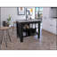 Îlot de cuisine, quatre pieds, trois tablettes - marbre noir / Ibiza-397503440-397503448-397503428