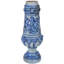 Vase en céramique persan bleu du début du 20e siècle fait à la main avec motif de lion