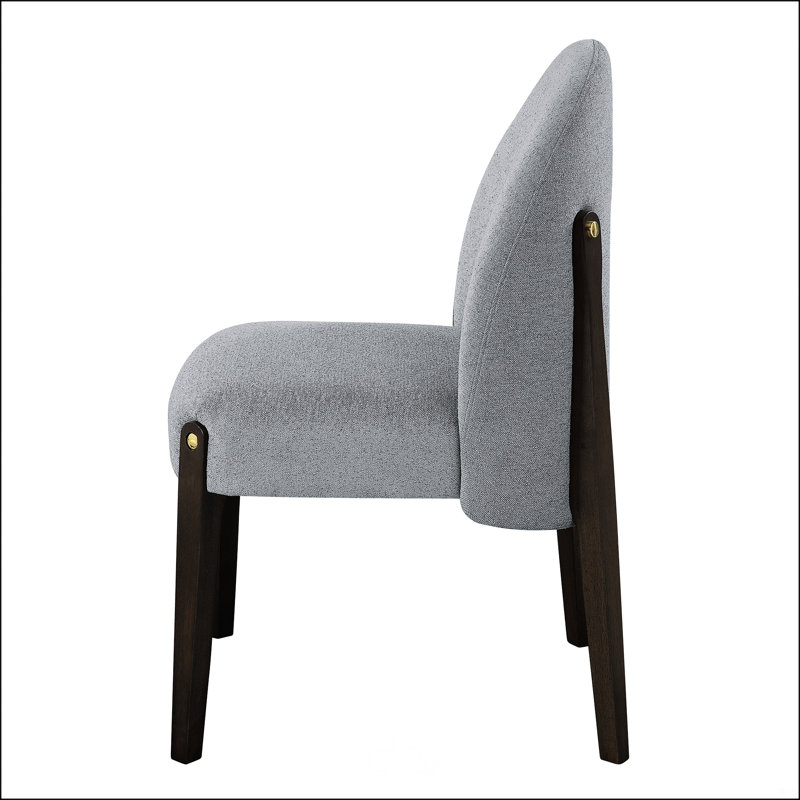 Chaise de salle à manger en tissu gris