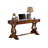 53.15"Brown Retro Rectangle Solid Wood Writing Desk,3-drawer-2079779791