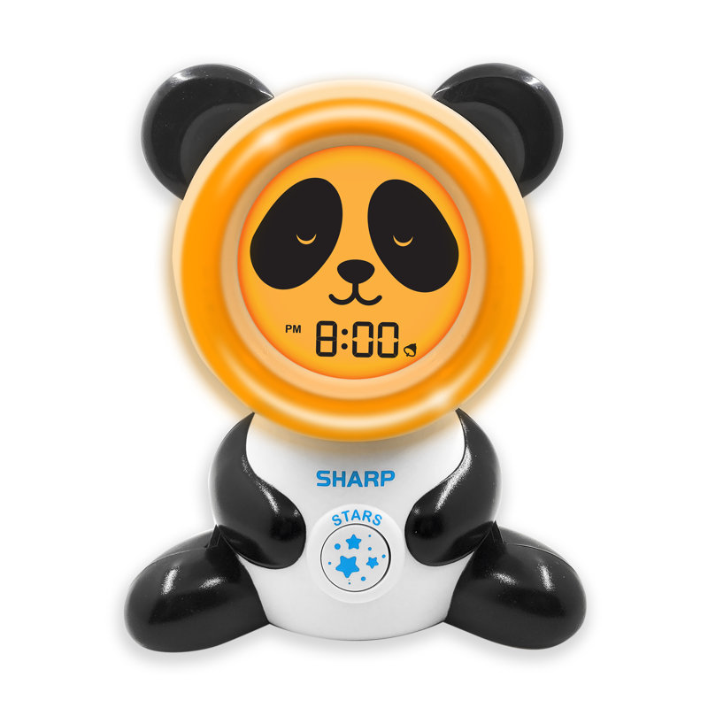 Sharp Ready to Wake Panda Sleep Trainer Kids Alarm Clock, Simple to Set and Use