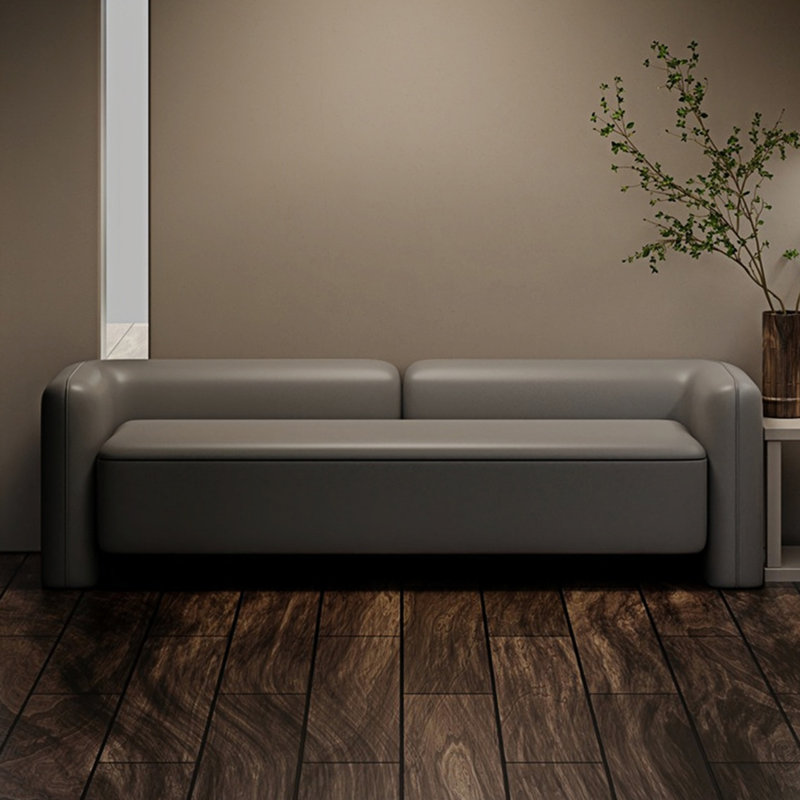 Navjeevan Upholstered Storage Bench, Light Gray
