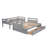 Twin Bunk Bed With Storage - Gray
