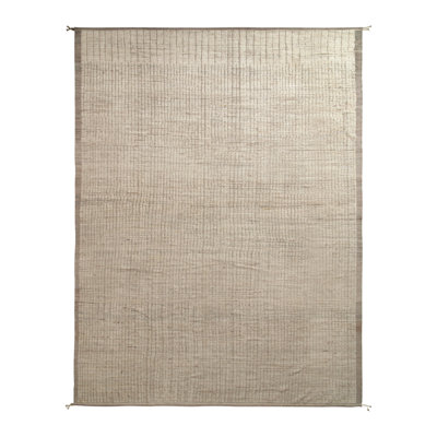 Moroccan Hand Knotted Wool Striped Area Rug