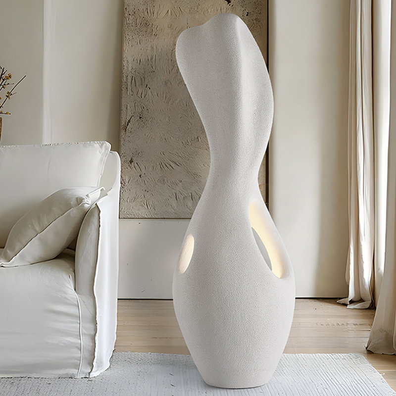 White High-Density Foam Free Form Floor Lamps