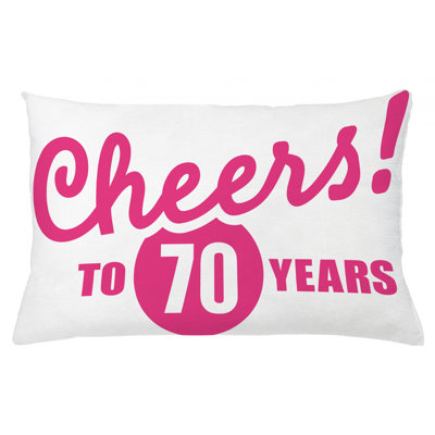 Housse de coussin lombaire intérieur/extérieur 70th birthday