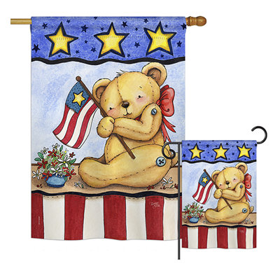 Double Sided Polyester Independence Day Garden Flag