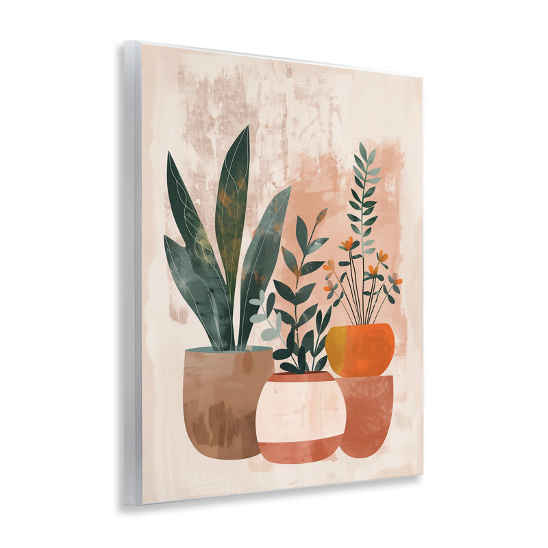 «Earthy Boho Pots Plants», plaque par LSR Creative Studio