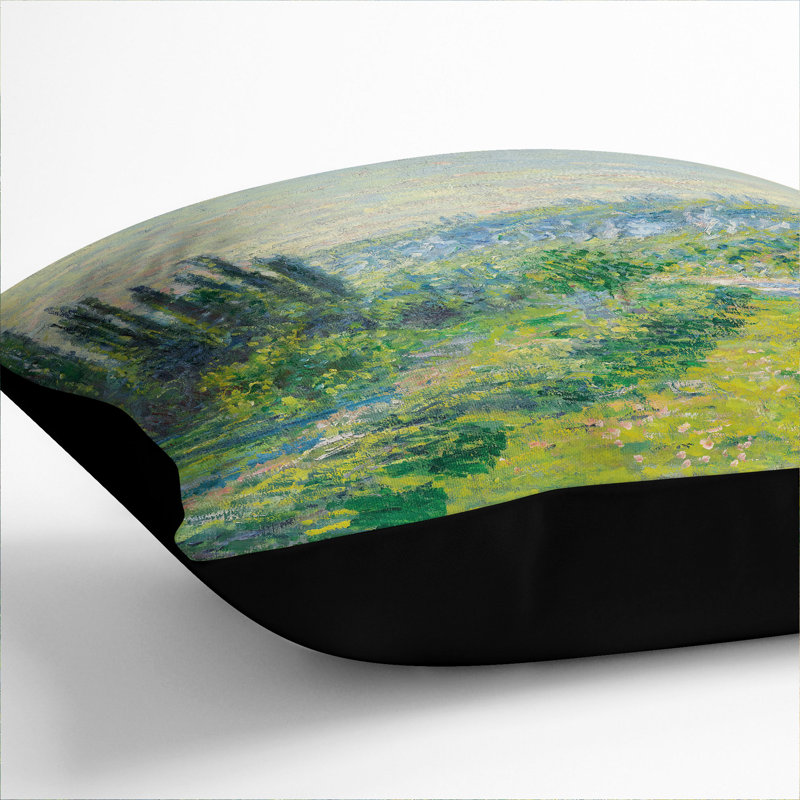Lane In The Country Square Throw Cushion, 40cm H x 40cm W x 15cm D, Black