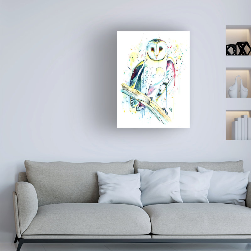 Lisa Whitehouse Owl, art sur toile, H 19 po x l 14 po