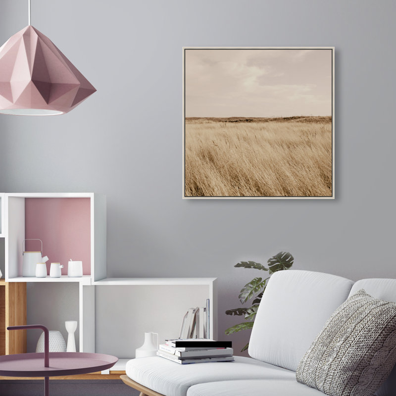 Golden Nature Print by Oliver Gal, 25" H x 25" W, Silver Floater Frame