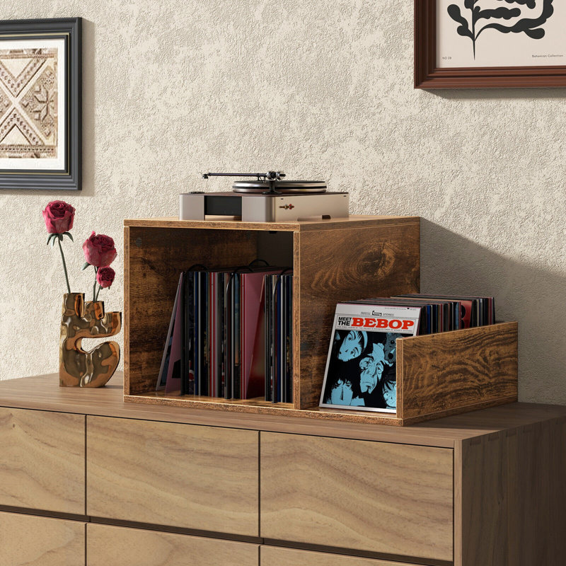 67cm H Media Shelves, Brown