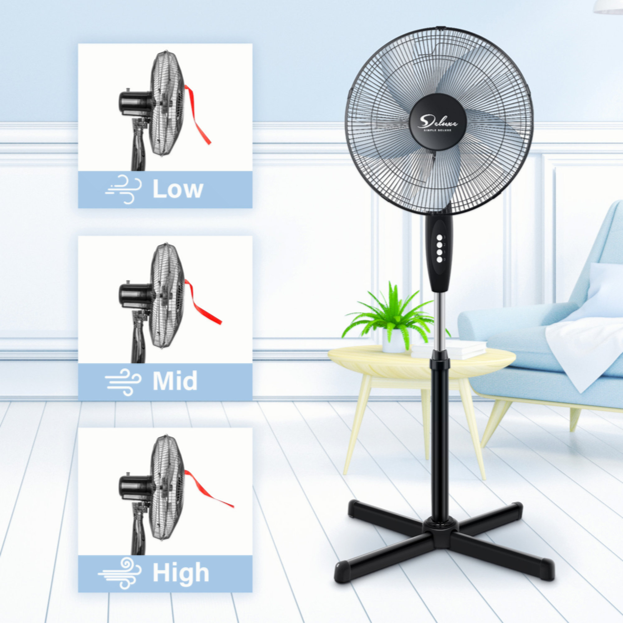 Ventilateur USB Siège Voiture - Ventilateur Appuie-Tête 3 Vitesses Ultra Puissant Et Silencieux | Refroidissement Parfait Pour Arrière Et Avant