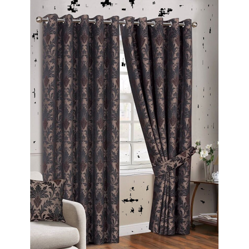 Derzon Room Darkening Curtain Pair, 168cm Width x 228cm Drop, Chocolate