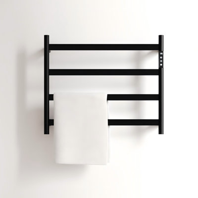Chauffe-serviettes électrique mural à 4 barres avec minuterie
