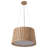 4-Copper round dimmable wooden pendant light