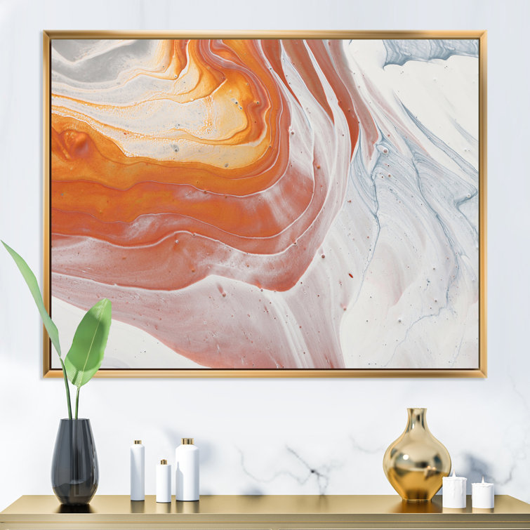 Eiledh Solid Marble Paint Artwork V Mercer41 Size: 23 H x 23 W x 1 D