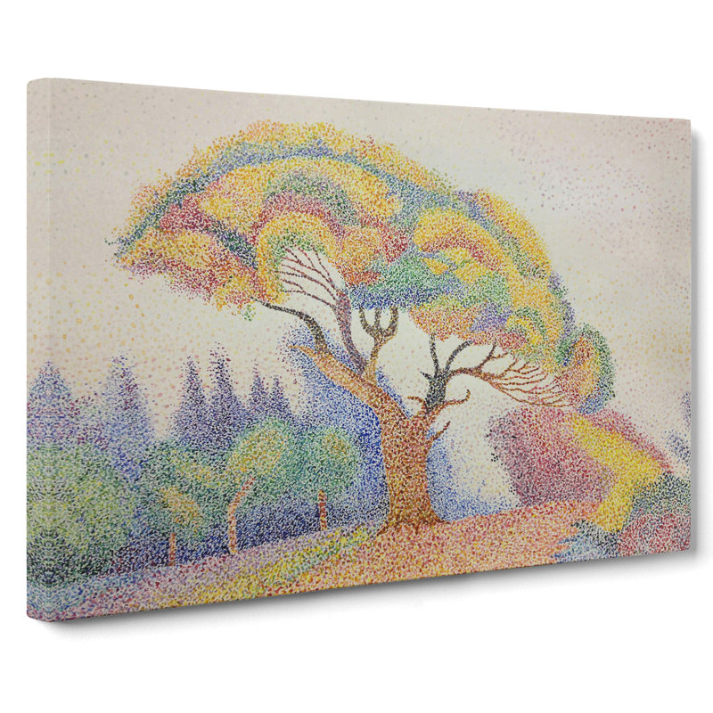 Colourful Tree by Paul Signac - Wrapped Canvas Painting, 40cm H x 60cm W x 3cm D