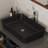 19.7'' Black Rectangle Vessel Bathroom Sink