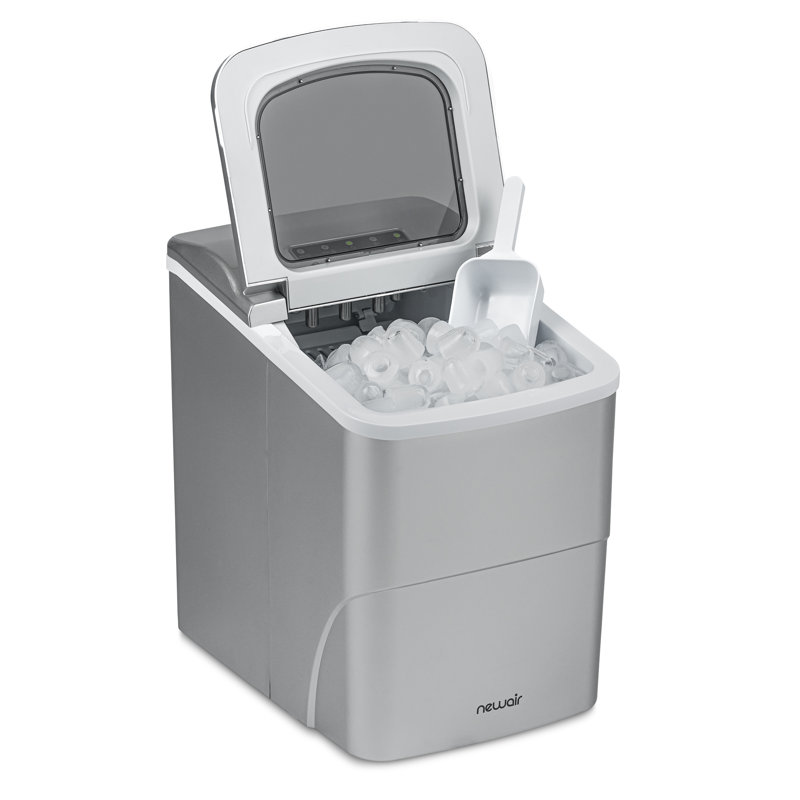 Newair 26 lb Silver Portable Countertop Ice Maker
