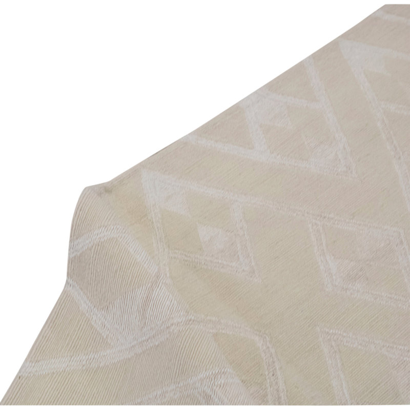 High-Quality Hand-Knotted Beige Area Rug