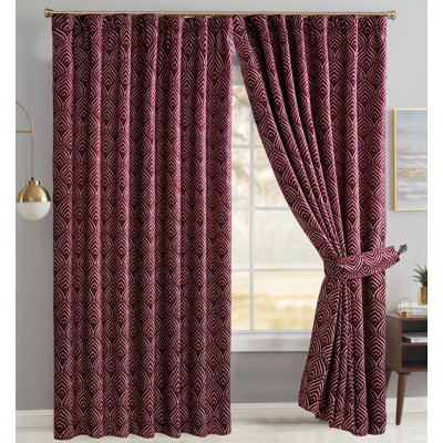 Cotton Blend Blackout Curtain Pair