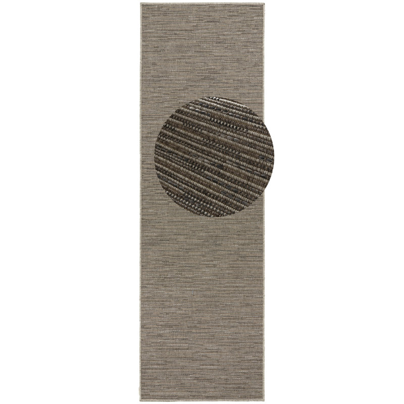 Flatweave Grey Rug, Runner  80 x 150 cm