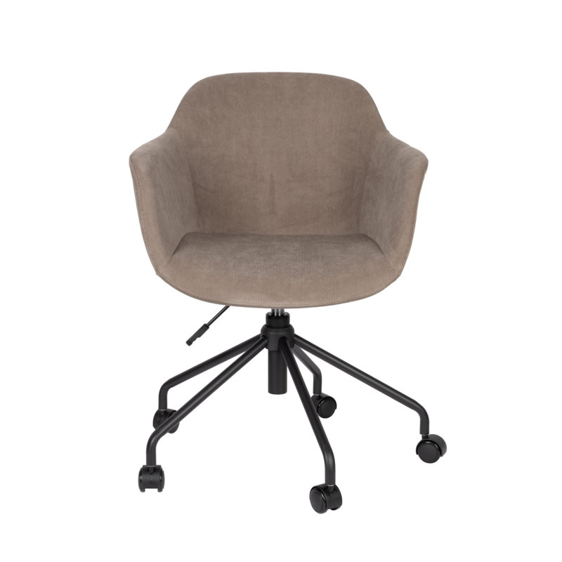 Junzo Swivel Armchair, Gray 100% Polyester