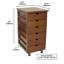 Commode à 6 tiroirs en bambou massif-2102192066
