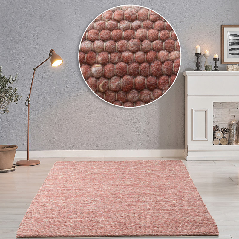 Hand Woven Wool Red Indoor Rug, Rectangle 190 x 290cm
