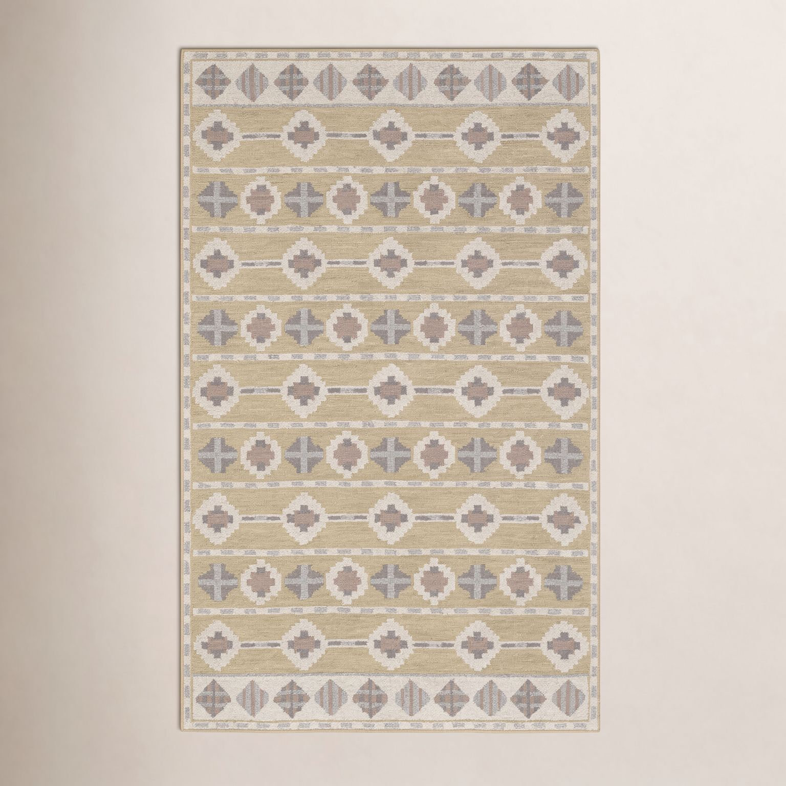 Santos Hand-Tufted Geometric Wool Rug, Rectangle 2' x 3'