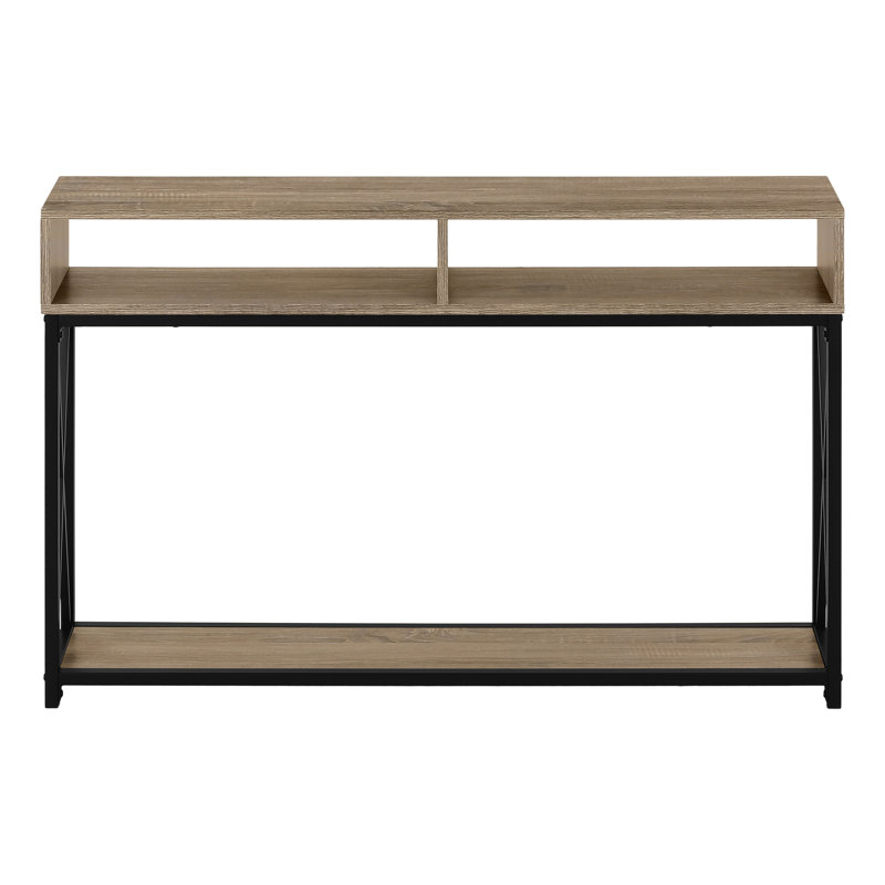 Table d'appoint, console, vestibule, étroit, canapé, salon, chambre à coucher, métal stratifié, contemporain, moderne, Taupe