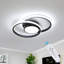 DELIPOP Double Round Dimmable 40cm LED Aluminum Flush Mount with Remote