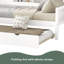 Lit plateforme en L simple avec lit gigogne, lit plateforme en bois massif avec tiroirs de rangement et tablettes, aucune boîte à ressorts nécessaire-34112903