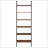 Christy Walnut Owens 96-Inch 6-Shelf Wall Bookshelf