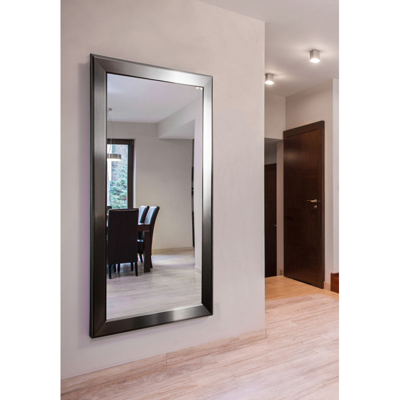 Ellerie Wood Flat Wall Mirror, 70.5" H x 37.5" W