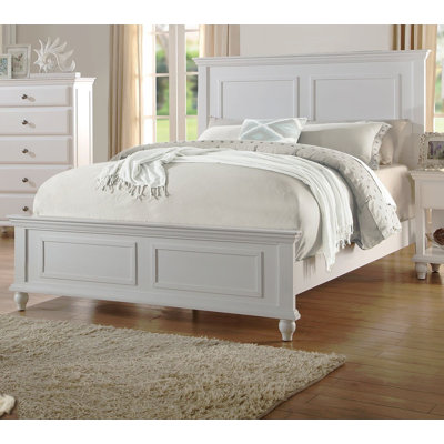 Queen Size Bed Bedroom Furniture High Panel Headboard Footboard Plywood 1Pc Bedframe