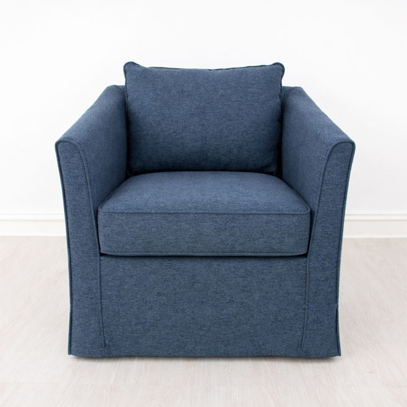 Austin Accent Chair, Navy Blue Velvet