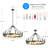 Round Wagon Wheel Chandelier