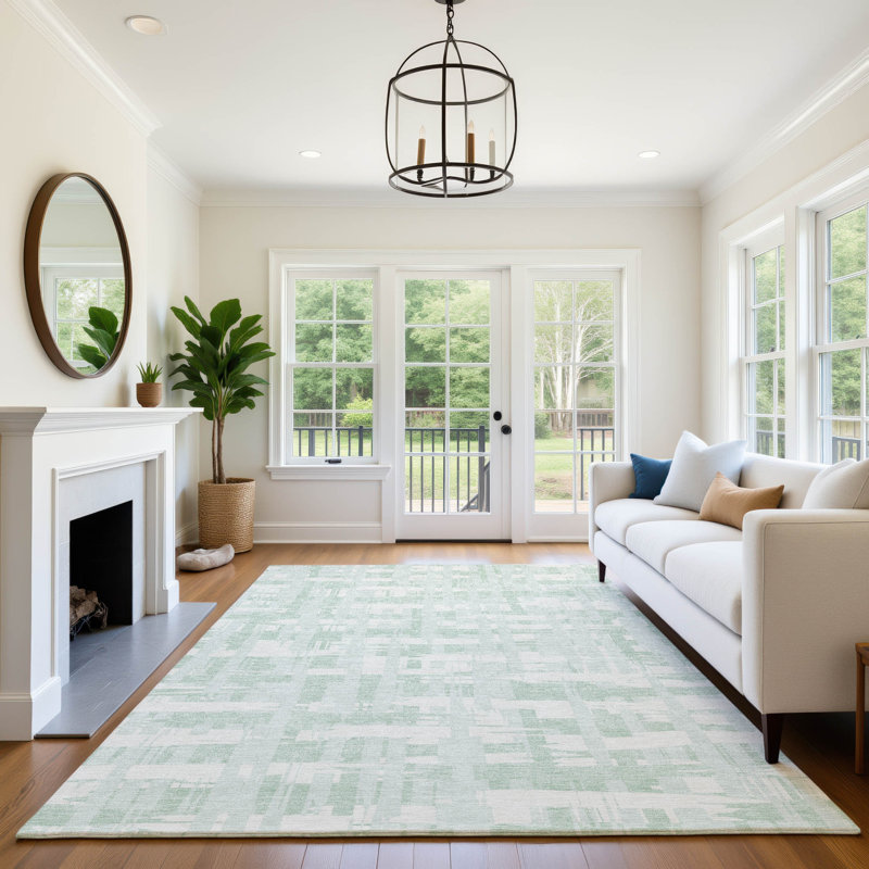 Premium Machine Washable Chelston AMF1849 Stripes Rug, Rectangle 9' x 12'