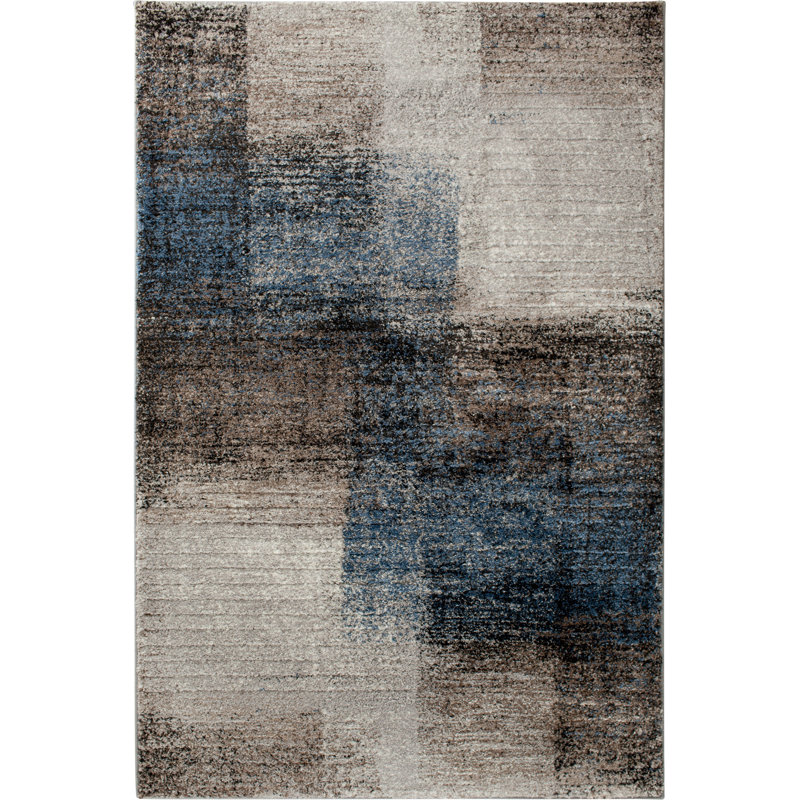 Tapis gris Lataknoti Textures Hanatis (5 pi x 7 pi 6 po), Rectangle 4 pi 11 po x 7 pi 7 po
