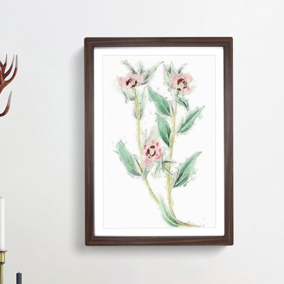 Pink Evening Primrose Flowers - Picture Frame Painting Print