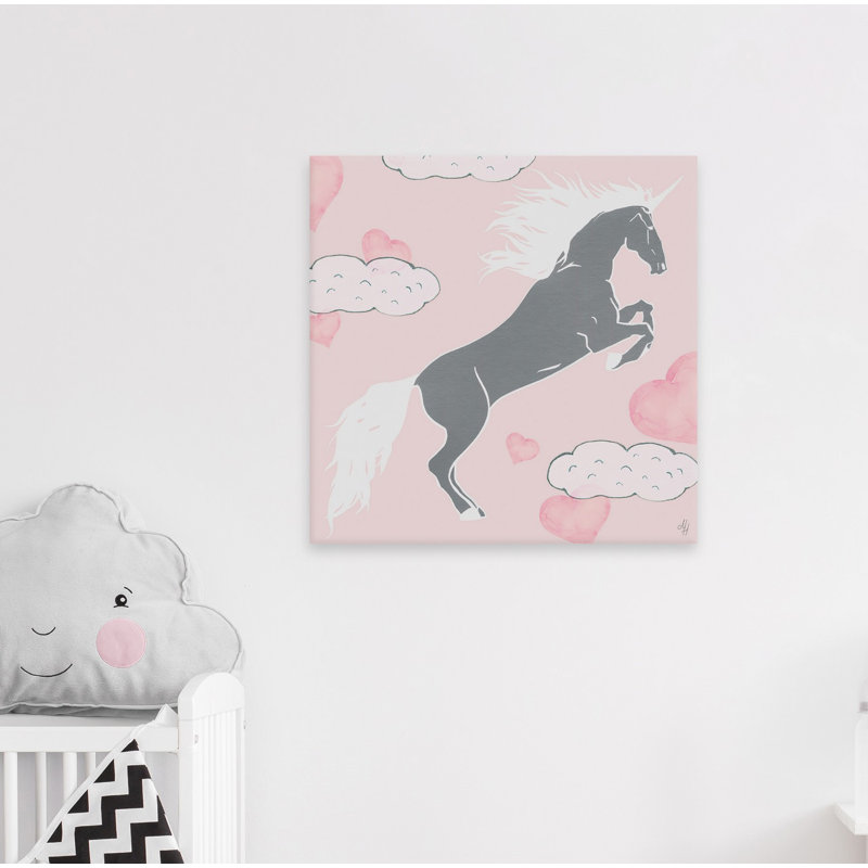 Reproduction de licorne nuageuse sur toile tendue Laudalino, H 24 po x l 24 po