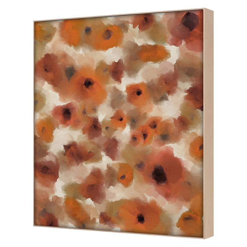 Floral Wash 1 Print by THE Studio, 37" H x 30" W, Maple Framed 