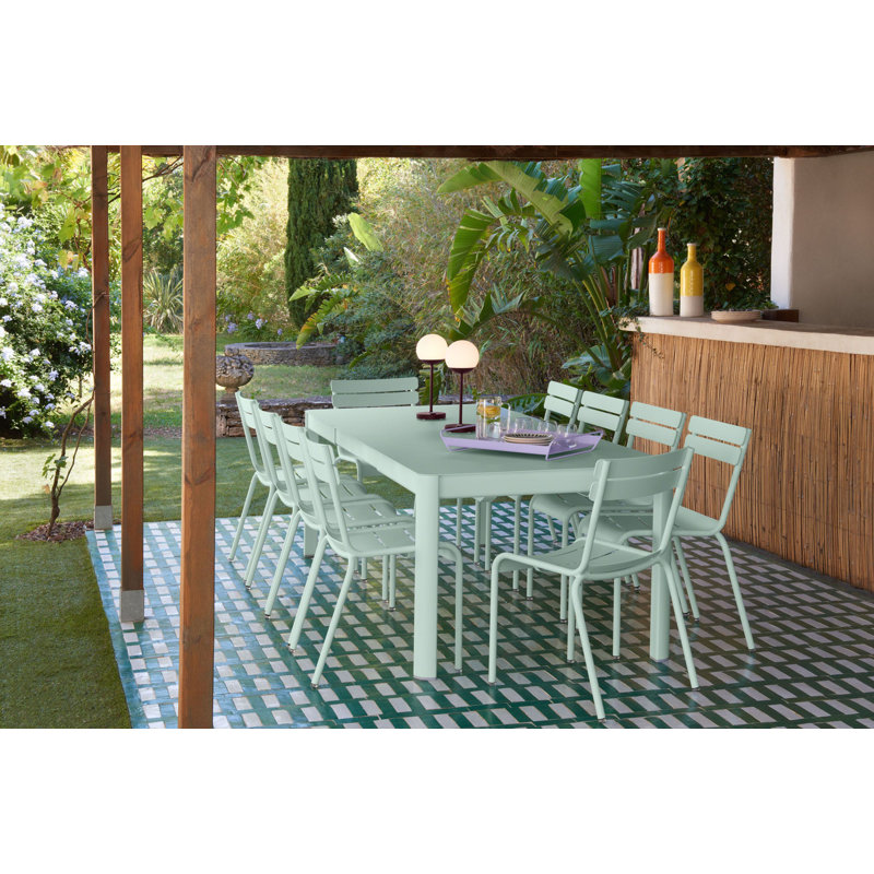 Luxembourg Outdoor Dining Side Chair, Ice Mint, 2