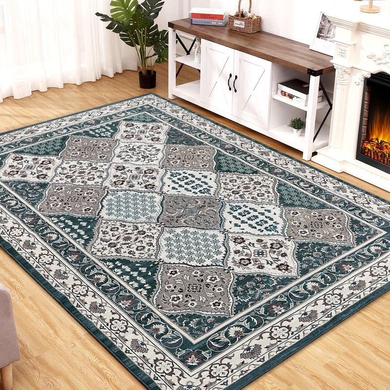 Tapis lavable 5 x 7 pour tapis de salon tapis marocain antidérapant