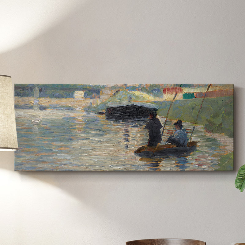 View of Seine- Gallery Wrapped Canvas -Ready to Hang, 12" H x 30" W